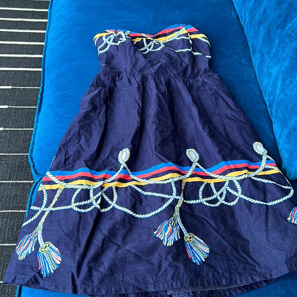 Anthropologie Strapless dress . Open back size Small